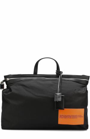 Текстильная дорожная сумка с плечевым ремнем CALVIN KLEIN 205W39NYC. Цвет: черный
