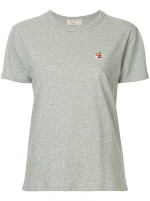 Fox patch T-shirt Maison Kitsuné. Цвет: серый