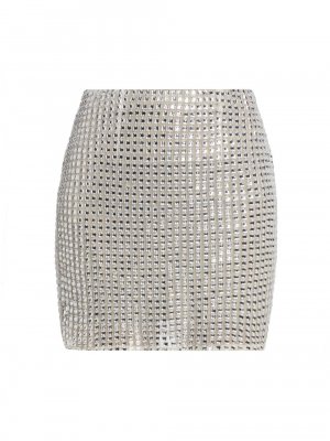 Мини-юбка Mavi Square с кристаллами L'AGENCE L'AGENCE