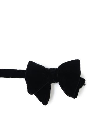 Бархатный галстук-бабочка TOM FORD. Цвет: черный