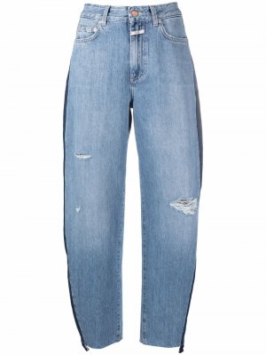 Fayna high-waist tapered-leg jeans Closed. Цвет: синий