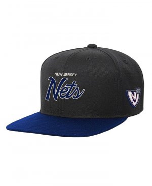 Черная кепка Snapback с надписью New Jersey Nets Team для мальчиков и девочек Big , черный Mitchell & Ness