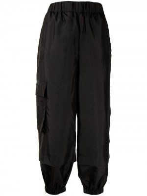 Укороченные брюки Tibi. Цвет: черный