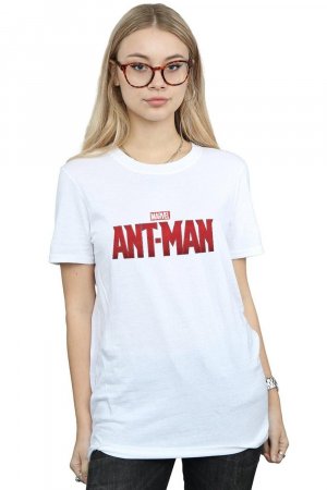Хлопковая футболка бойфренда с логотипом фильма «Человек-муравей» , белый Marvel