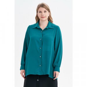 Блуза, размер 54, зеленый Olsi. Цвет: зеленый/изумрудный