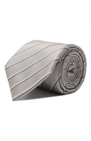 Шелковый галстук Giorgio Armani. Цвет: серый