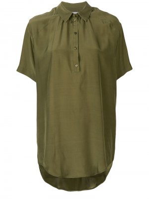 Рубашка-поло асимметричного кроя A.F.Vandevorst. Цвет: зеленый