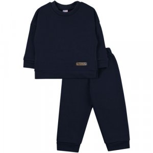 Костюм YOULALA для мальчиков, свитшот и брюки, размер 104-110, черный Юлала. Цвет: черный матовый/черный