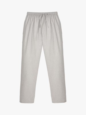 Пижамные брюки из хлопкового твила с узором елочка, оружейная серая British Boxers