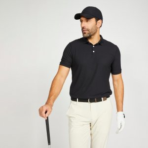 Рубашка-поло с короткими рукавами Decathlon Golf Ww500, черный INESIS