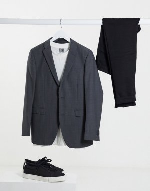 Серый приталенный пиджак Esprit