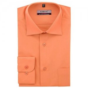 Рубашка , размер 174-184/37, оранжевый GREG. Цвет: оранжевый