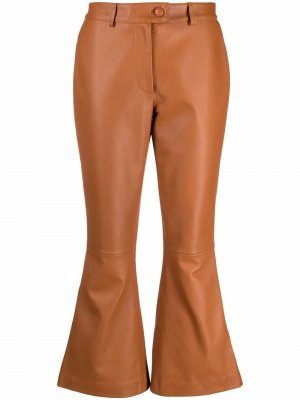 LAutre Chose укороченные кожаные брюки L'Autre. Цвет: коричневый