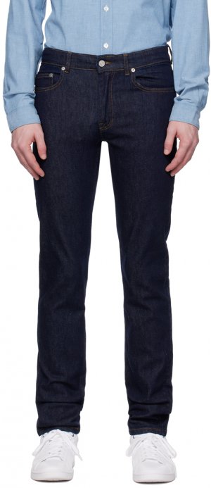 Темно-синие зауженные джинсы Lacoste