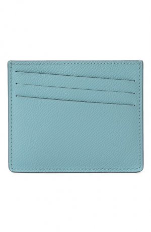 Кожаный футляр для кредитных карт Maison Margiela. Цвет: голубой