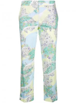 Укороченные брюки с цветочным принтом Emilio Pucci