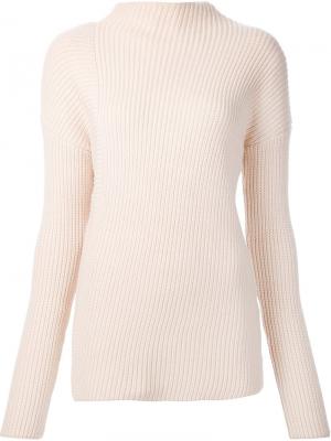 Пуловер с отворотной горловиной Nomia. Цвет: телесный