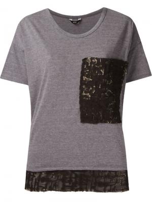 Lace panels T-shirt Uma | Raquel Davidowicz. Цвет: серый