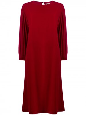 LAutre Chose бархатное платье-трапеция с длинными рукавами L'Autre. Цвет: красный