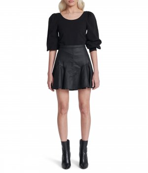 Юбка , Coated Flirty Miniskirt in Rabbit Hole 7 For All Mankind