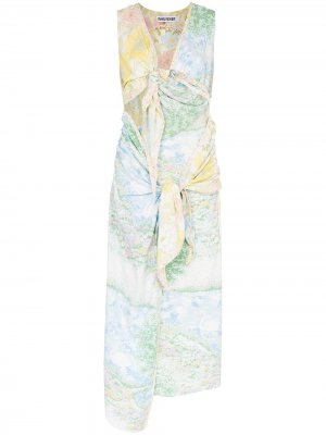 Платье миди Holly с цветочным принтом Rave Review. Цвет: желтый