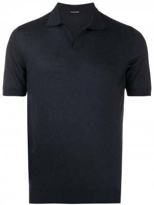 Рубашка-поло с короткими рукавами Tagliatore. Цвет: синий