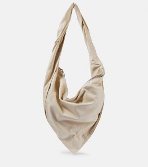 Кожаная сумка через плечо с шарфом , белый Lemaire