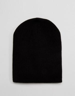 Черная шапка-бини Gregorys. Цвет: черный