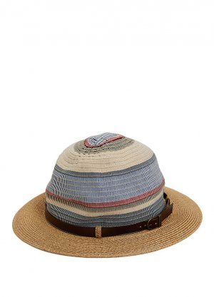 Мужская соломенная шляпа с цветными блоками Grevi