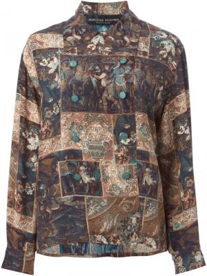 Рубашка с узором барокко Jean Louis Scherrer Vintage. Цвет: многоцветный