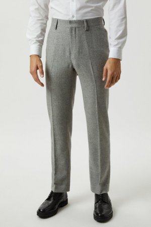 Светло-серые твидовые костюмные брюки узкого кроя с перекрестной штриховкой , серый Burton