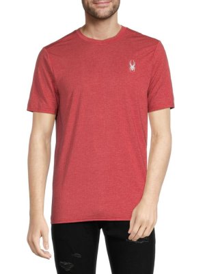 Текстурированная футболка с логотипом , красный Spyder