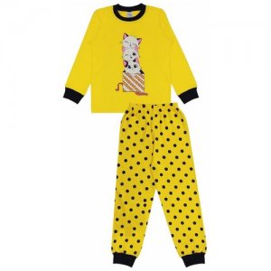 Пижама для девочек kids цв. желтый р.146 6536-01 Bonito
