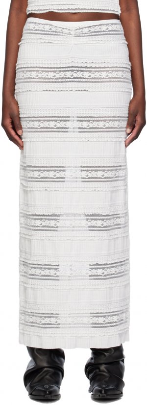 Белая полупрозрачная юбка-макси Sinead Gorey