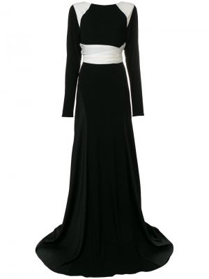 Расклешенное платье с длинными рукавами Vionnet. Цвет: черный