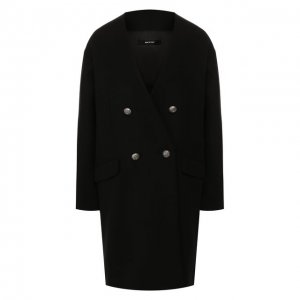 Двубортное пальто Isabel Benenato. Цвет: чёрный