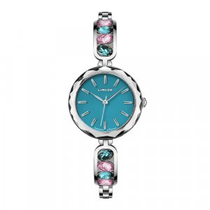 Наручные часы 4037B-1, голубой, фиолетовый LINCOR. Цвет: голубой/серебристый/фиолетовый/разноцветный