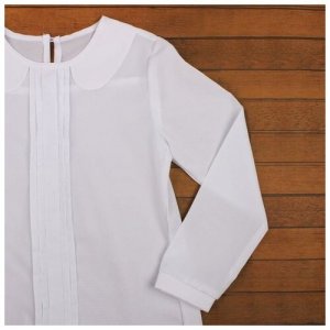 Блузка для девочки А.ШФ 0044, цвет белый, рост 134 Модные Ангелочки. Цвет: белый