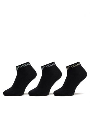 Комплект из 3 мужских низких носков , черный Emporio Armani
