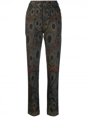 Прямые брюки с абстрактным принтом Eckhaus Latta. Цвет: нейтральные цвета