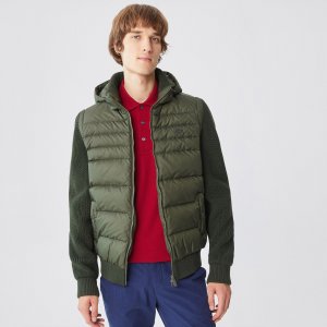 Верхняя одежда Мужская куртка со съемными рукавами Lacoste. Цвет: зелёный