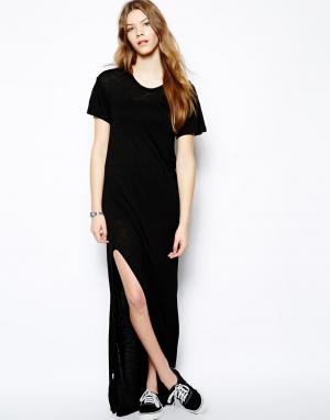 Трикотажное платье макси Pencey Standard. Цвет: bk1 - black 1