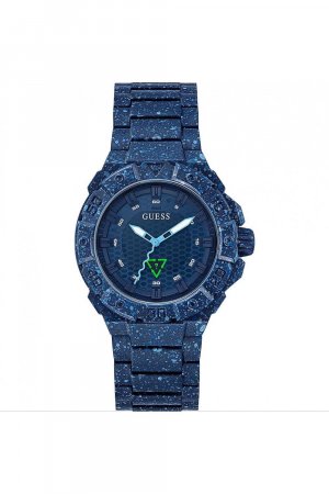 Модные аналоговые кварцевые часы из пластика и смолы Pacific - Gw0507G1 , синий Guess