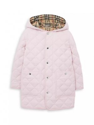 Стеганая куртка Reilly для маленьких девочек и , цвет alabaster pink Burberry