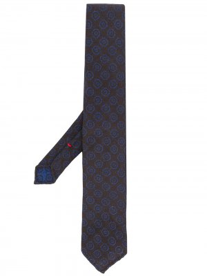 Delloglio жаккардовый галстук Dell'oglio. Цвет: коричневый