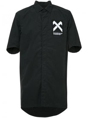 Рубашка с заплаткой изображением креста 11 By Boris Bidjan Saberi. Цвет: чёрный