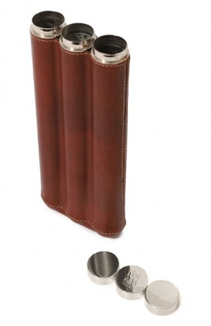 Кожаный футляр для сигар Brunello Cucinelli. Цвет: коричневый
