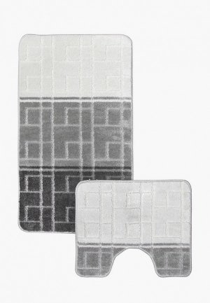 Комплект ковриков Arloni 100х60 см, 50х60 см. Цвет: серый