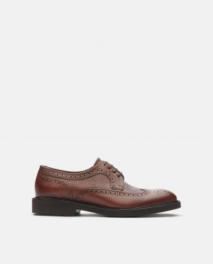 Мужские кожаные туфли на шнуровке ручной работы , коричневый Lottusse
