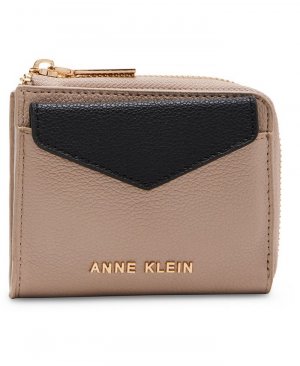 Изогнутый кошелек с клапаном-конвертом , тан/бежевый Anne Klein